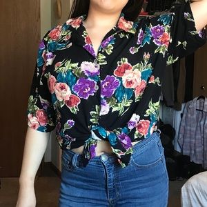 Vintage - Floral Button Up